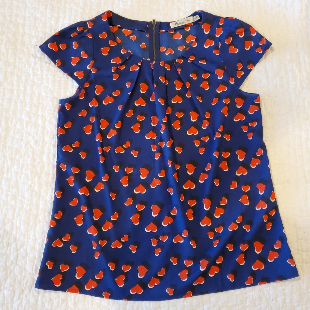 EUC Modcloth/Sunny Girl Blouse Sz L